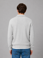 Pull Polo Homme Boutonné Léger à Col