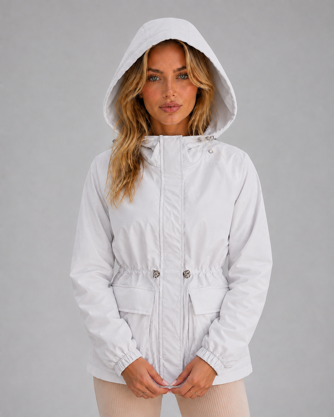 Veste de Pluie Femme à Capuche Imperméable et Coupe-Vent