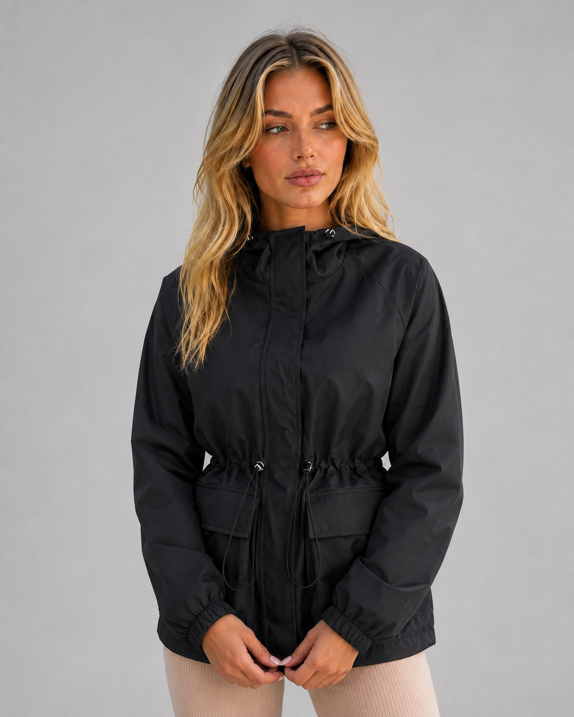 Veste de Pluie Femme à Capuche Imperméable et Coupe-Vent