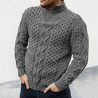 Pull Zippé Homme Col Roulé Tricot Moderne – Bastien