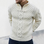 Pull Zippé Homme Col Roulé Tricot Moderne – Bastien